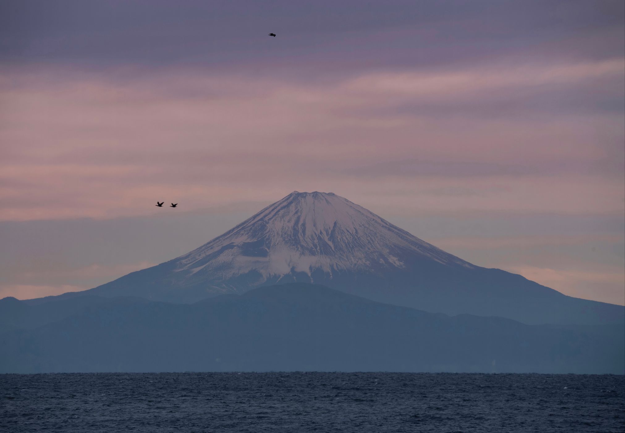 Mount Fuji view from Jogashima, Japan