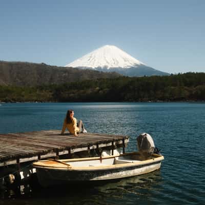 Mount Fuji view from Lake Saiko, Japan