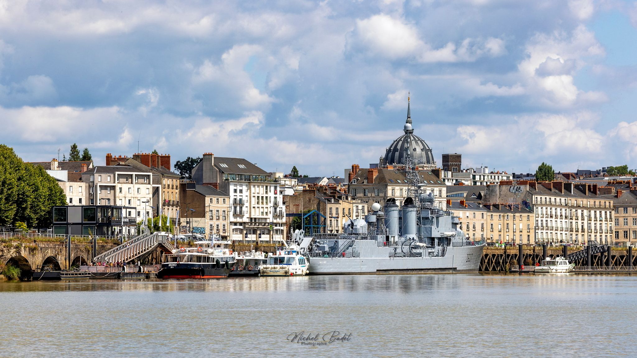 Nantes seen from La Loire, France