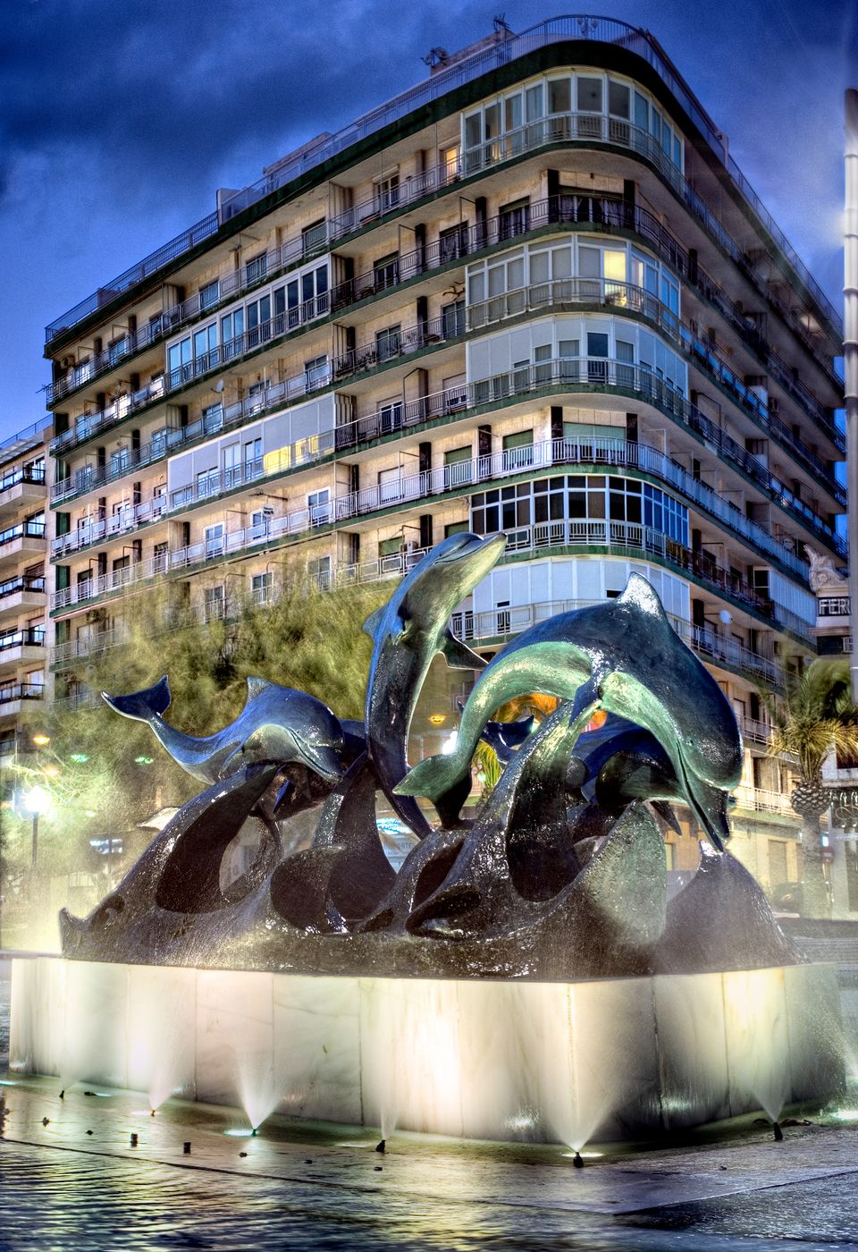 Nicolas Salmeron Park, Dolphin Fountain, Almería, Spain