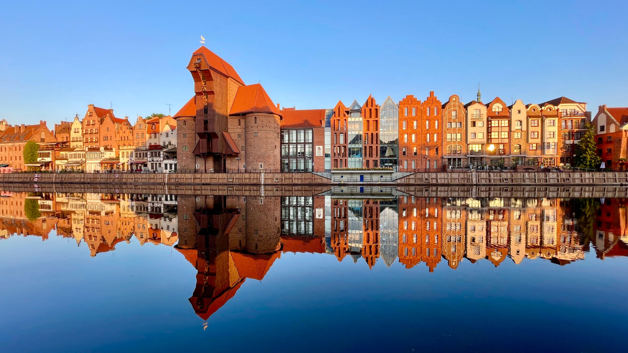 On the riverbank of Motlawa, Gdansk, Poland