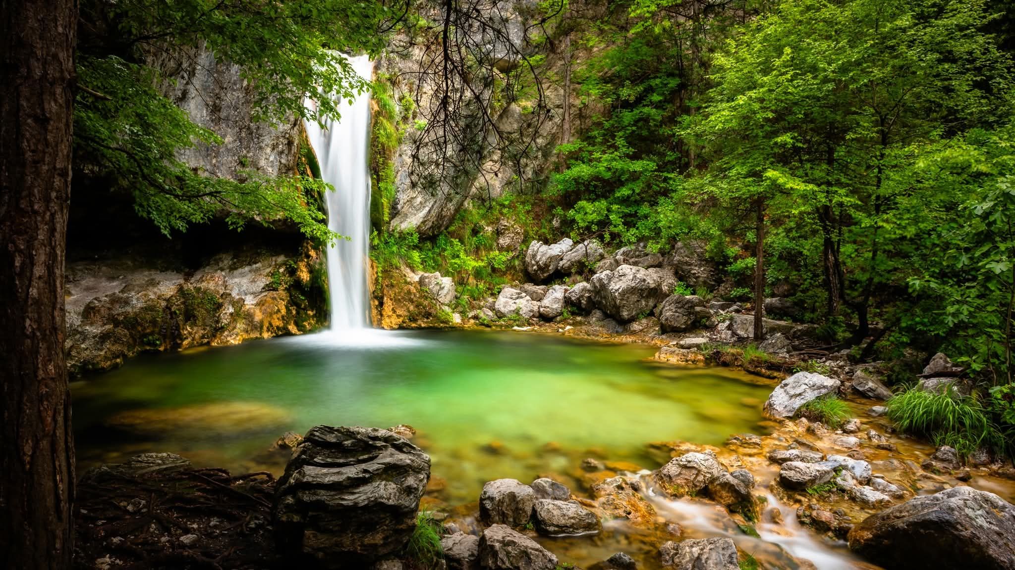 Orlias Stream (Red Rock Waterfall), Greece