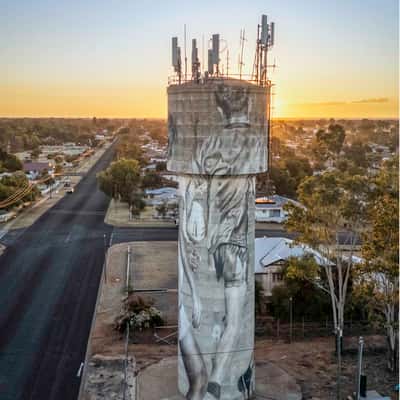 Painted Water tower, Charleville, Queensland, Australia