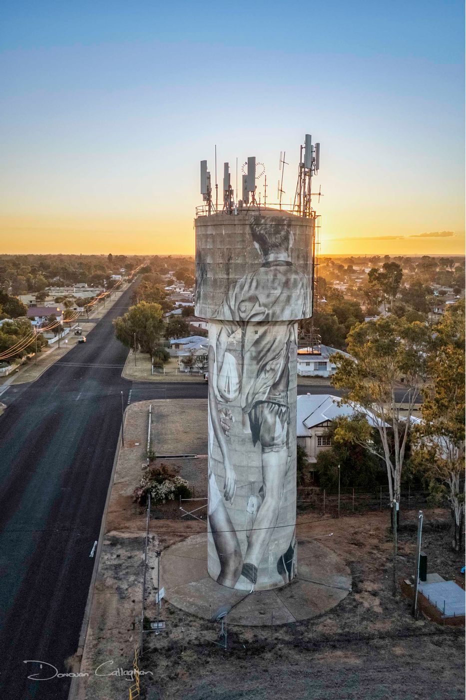 Painted Water tower, Charleville, Queensland, Australia