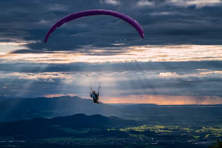 paraglider on the Gaisberg