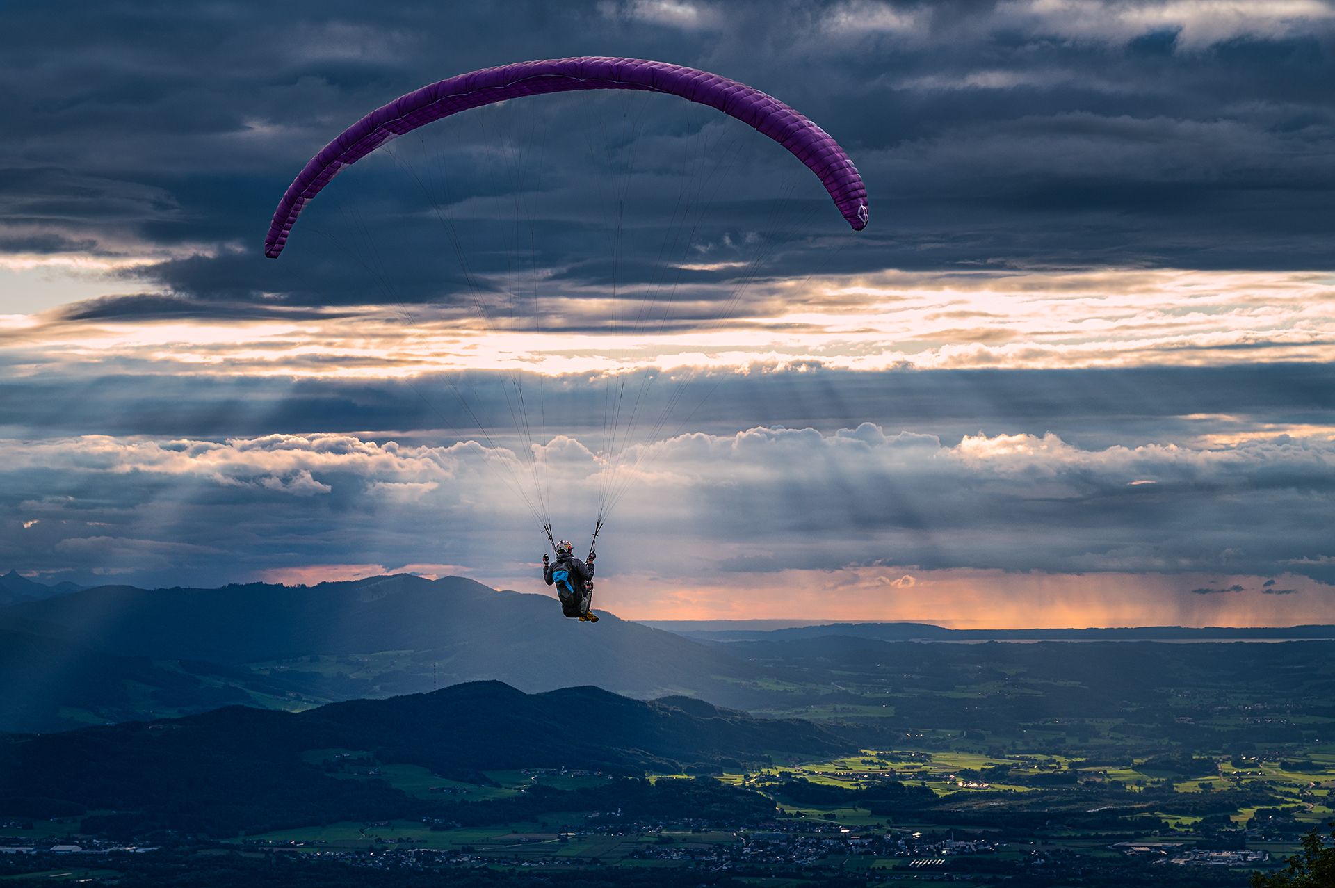 paraglider on the Gaisberg, Austria