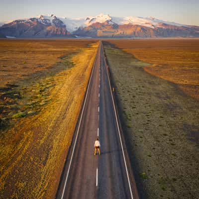 Road towards the Vatnajökull, Iceland