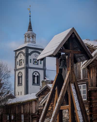 Røros church and Hyttklokka