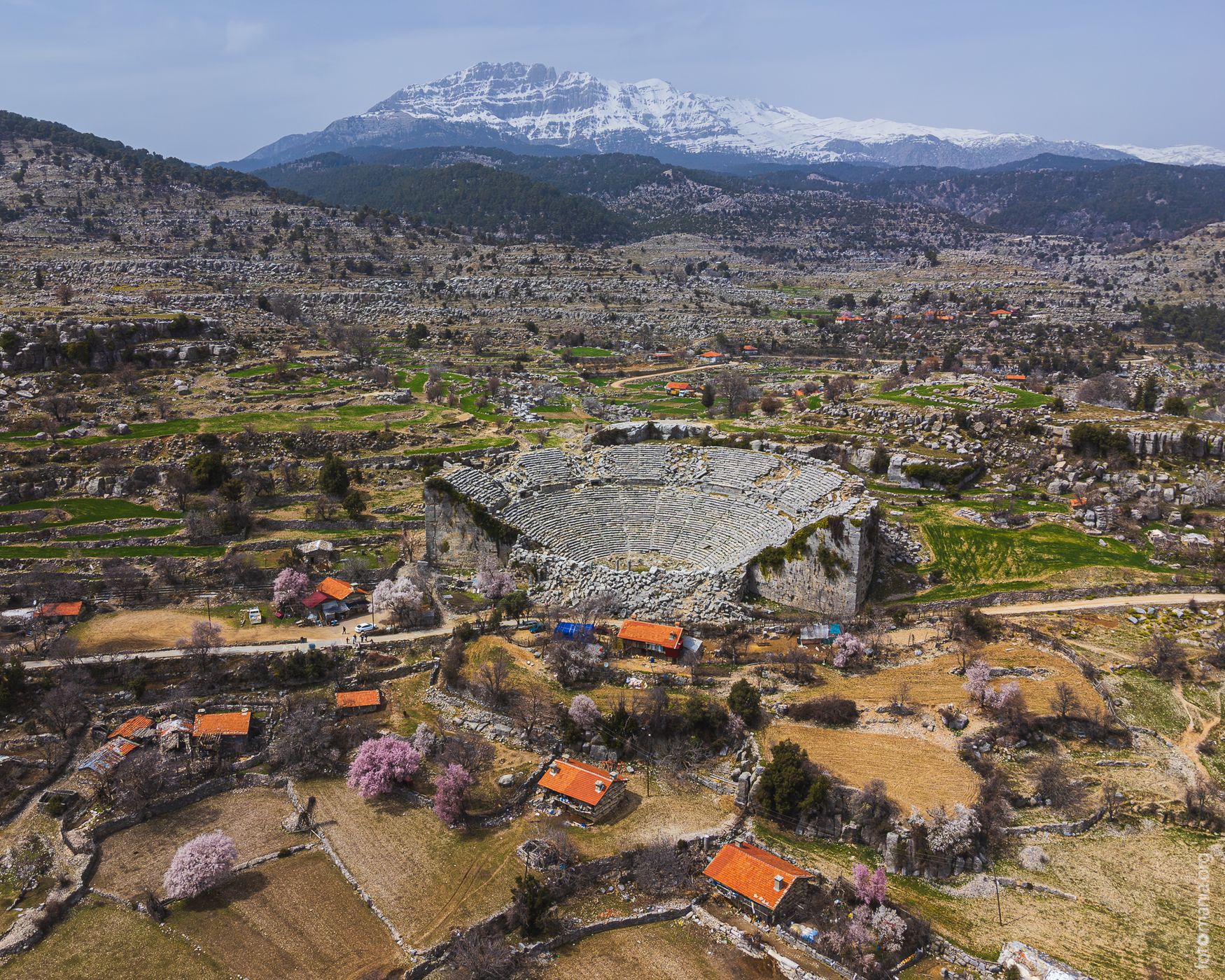 Selge ruins (drone), Turkey (Türkiye)