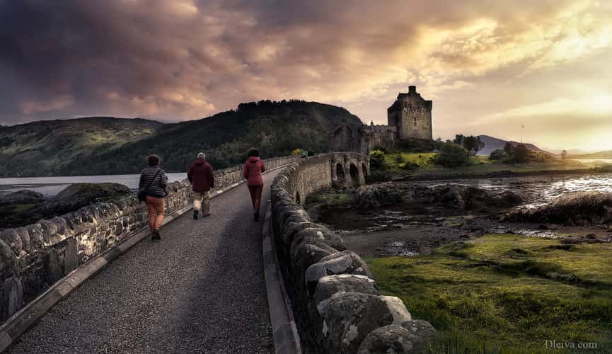 Side view II of Eilean Donan Castle, Scotland