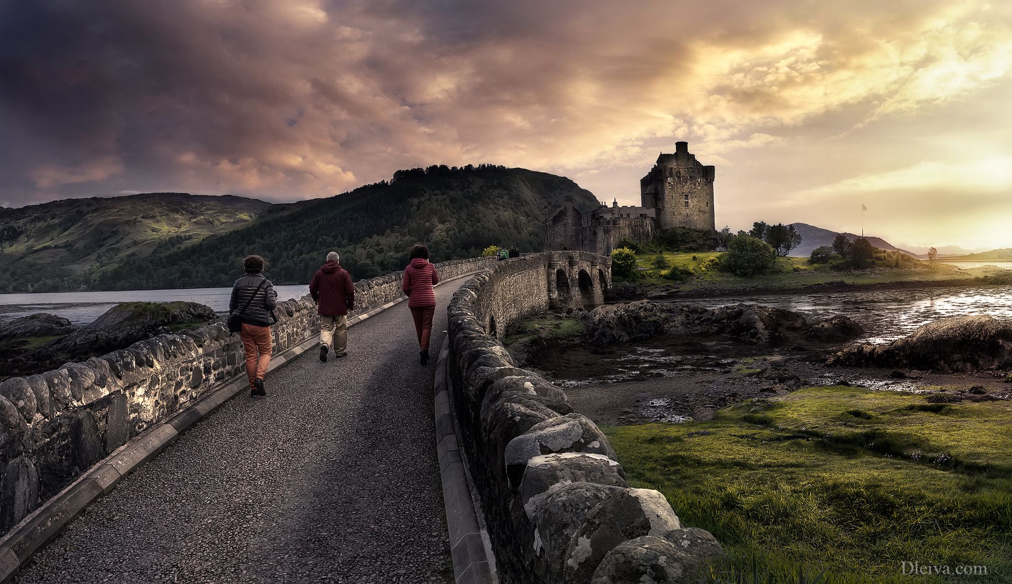 Side view II of Eilean Donan Castle, Scotland, United Kingdom
