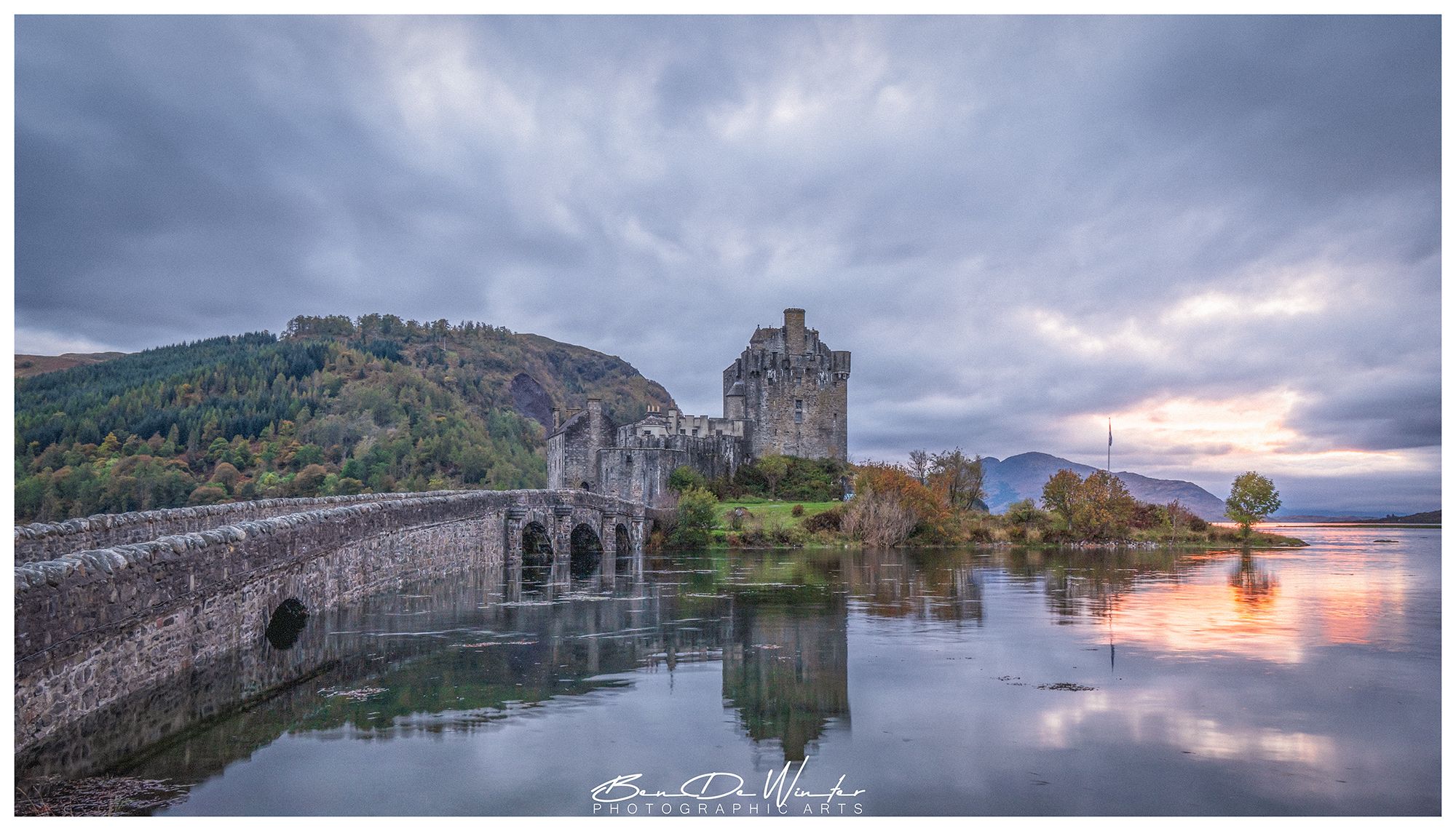 Side view II of Eilean Donan Castle, Scotland, United Kingdom