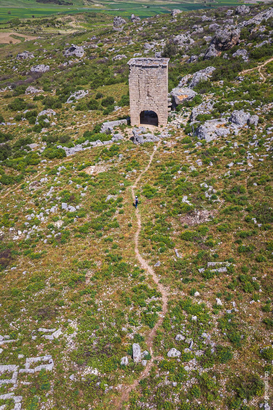 Sillyon ruins (drone), Turkey (Türkiye)