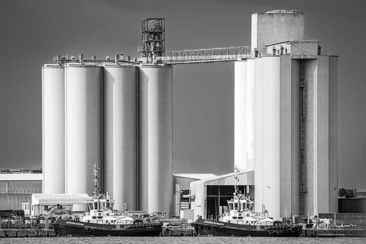 Southampton Docks from Hythe Marina