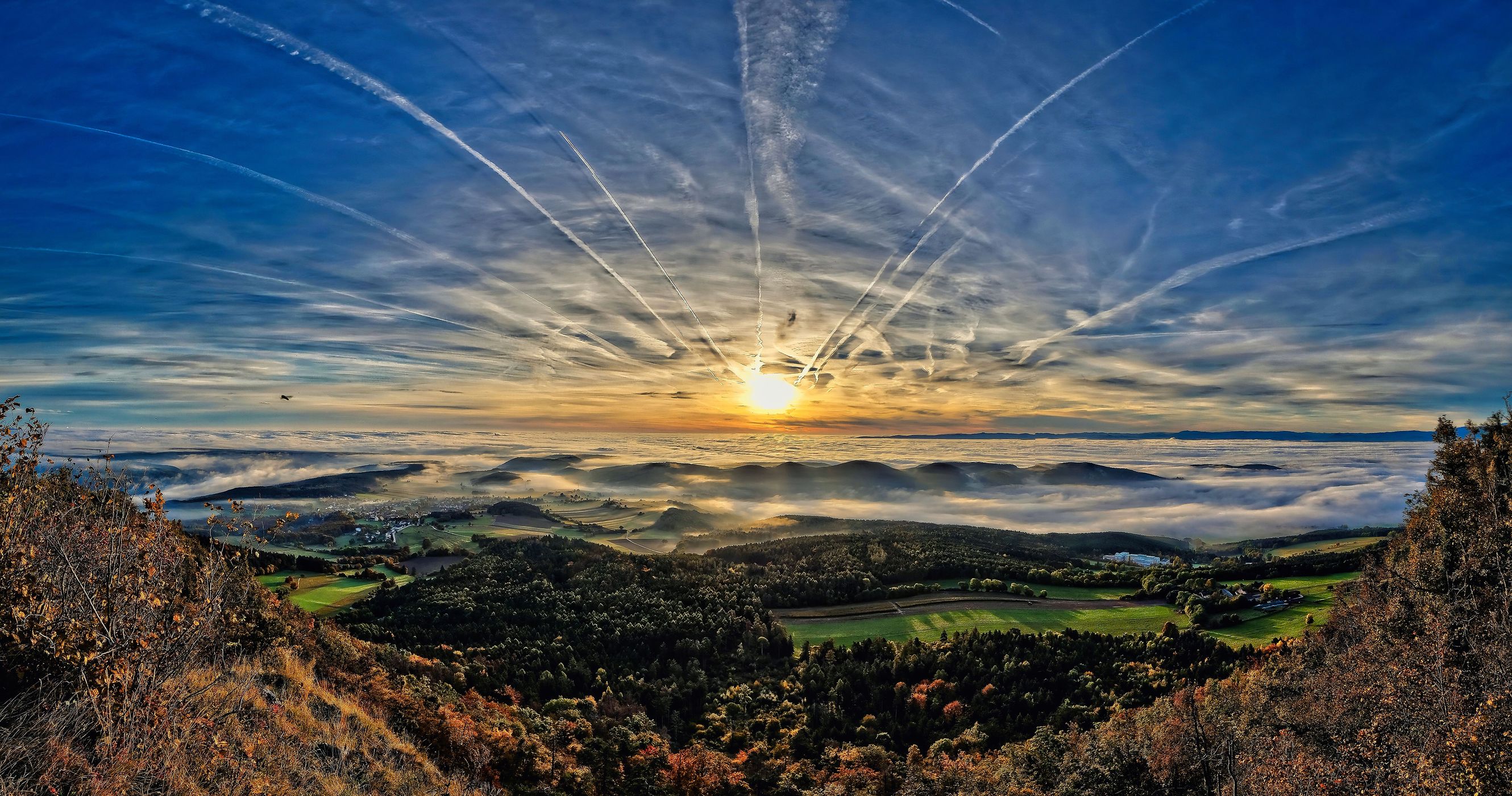 Sunrise over Wr.Neustadt, Austria