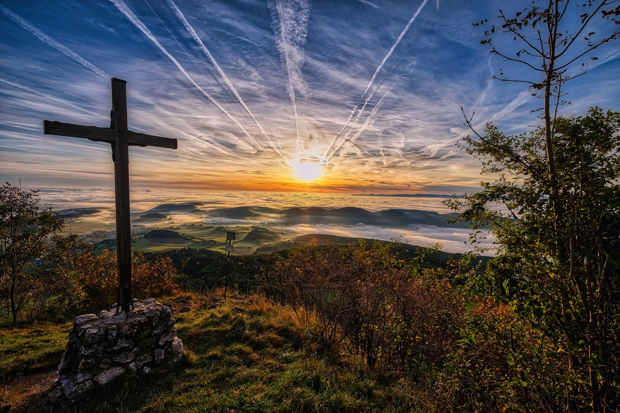Sunrise over Wr.Neustadt, Austria
