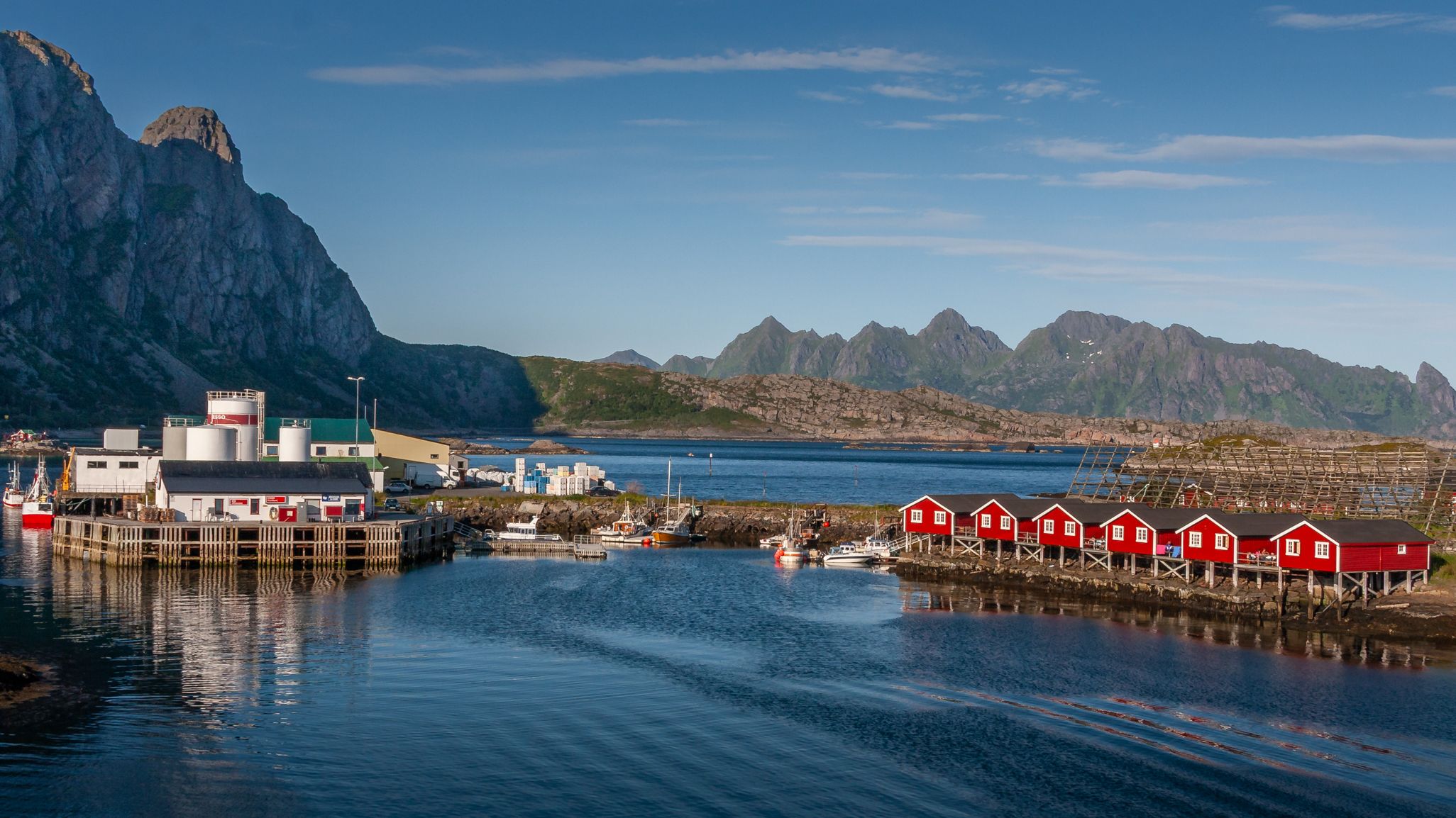 Svolvær Rorbuer from the bridge, Norway