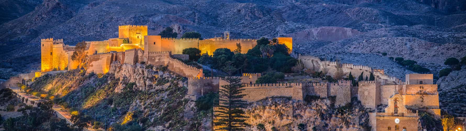 The Alcazaba monumental complex from the Gran Hotel Almeria