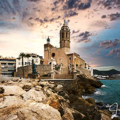 The church of Sant Bartolomeu i Santa Tecla, Spain