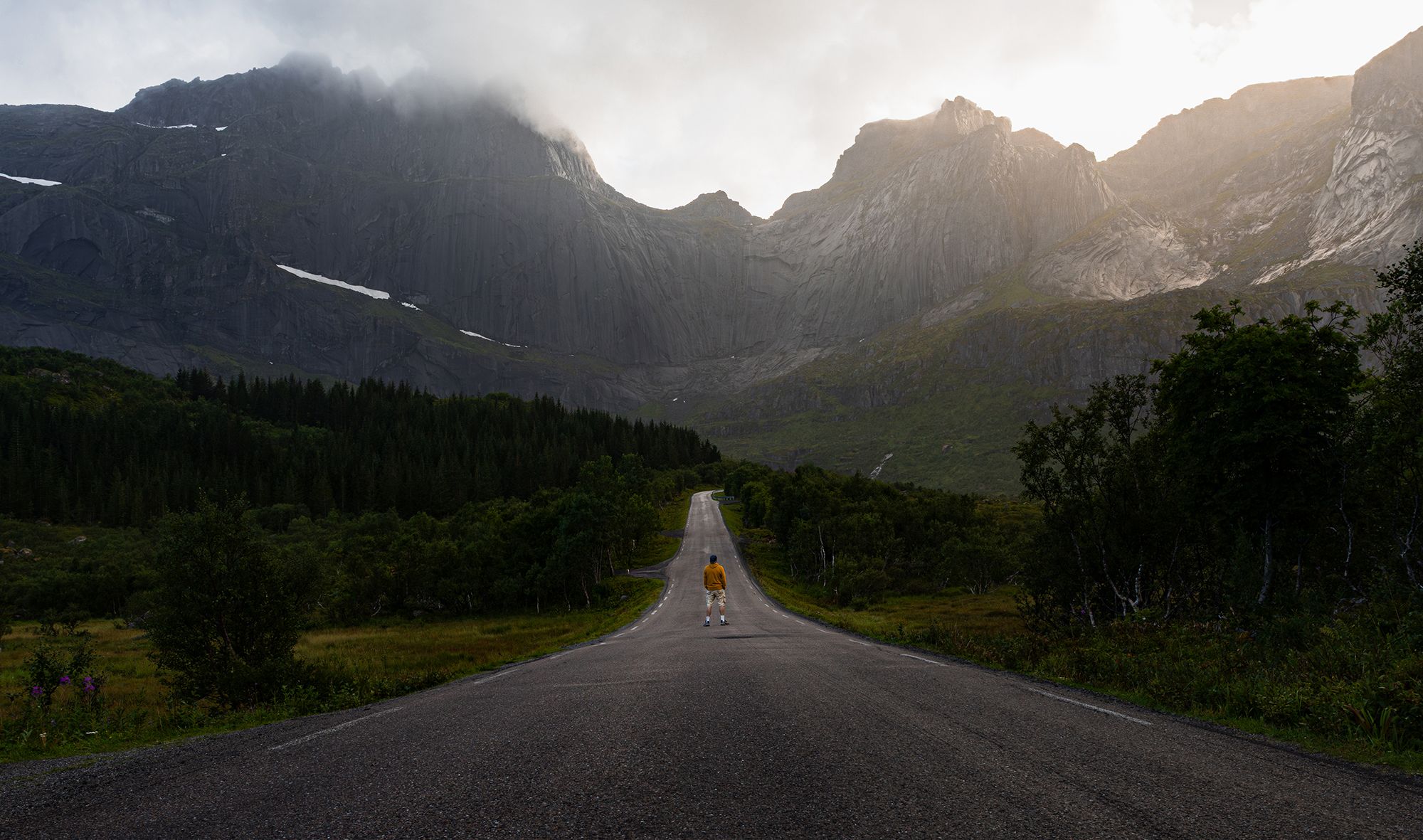 The road to Nusfjord, Lofoten, Norway