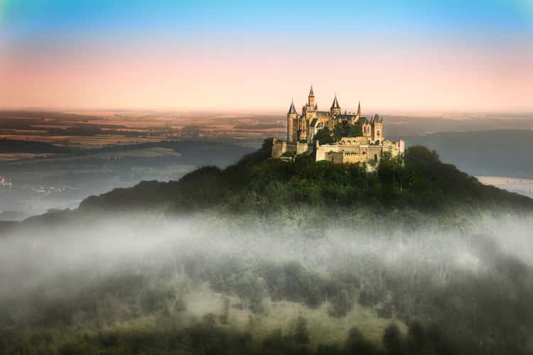 The view on Hohenzollern Castle from Zellerhorn Gipfel