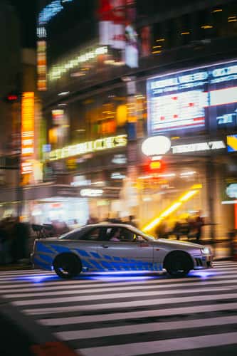 Tuned cars, Shibuya Crossing, Tokyo