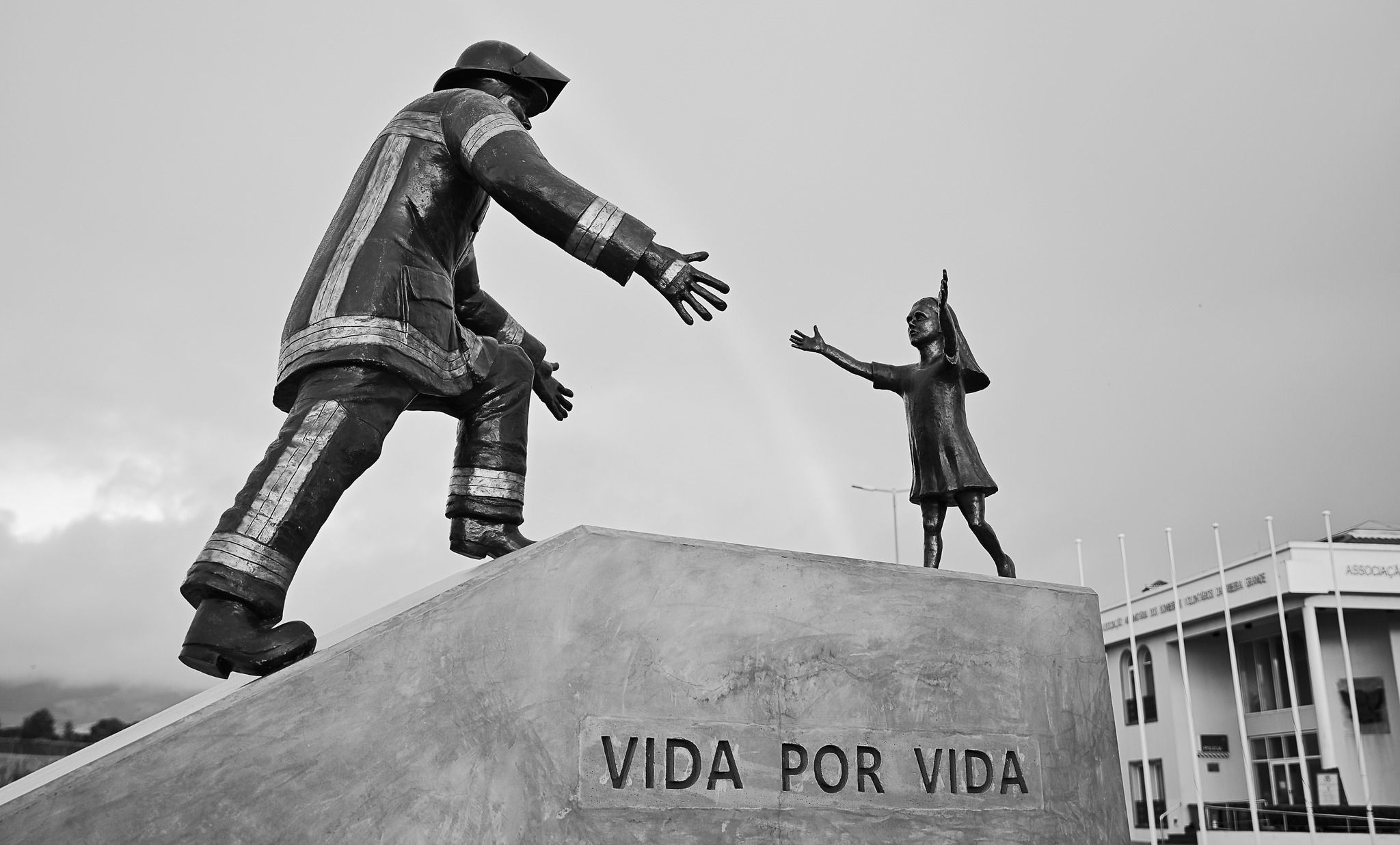 Unveiling of the Statue Honoring the Volunteer Firefighters, Portugal