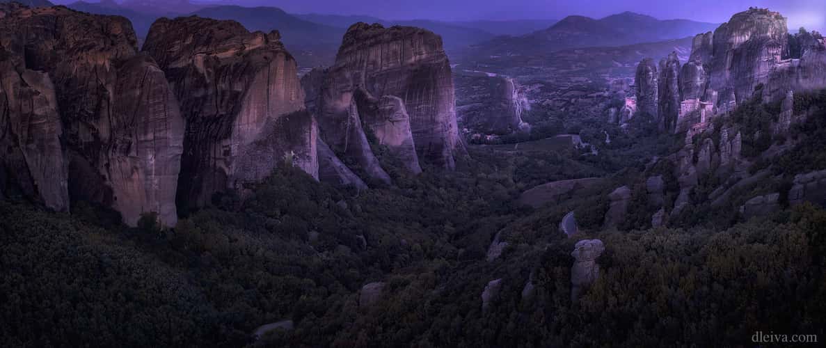 View of Meteora valley from Psaropetra Lookout