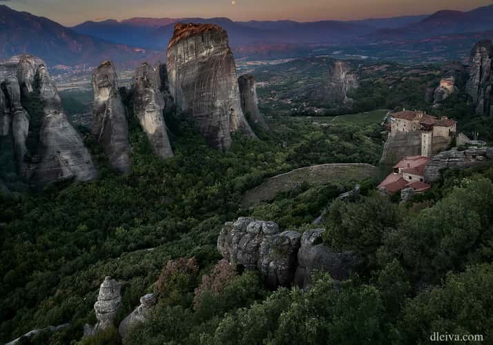 View of Meteora valley from Psaropetra Lookout