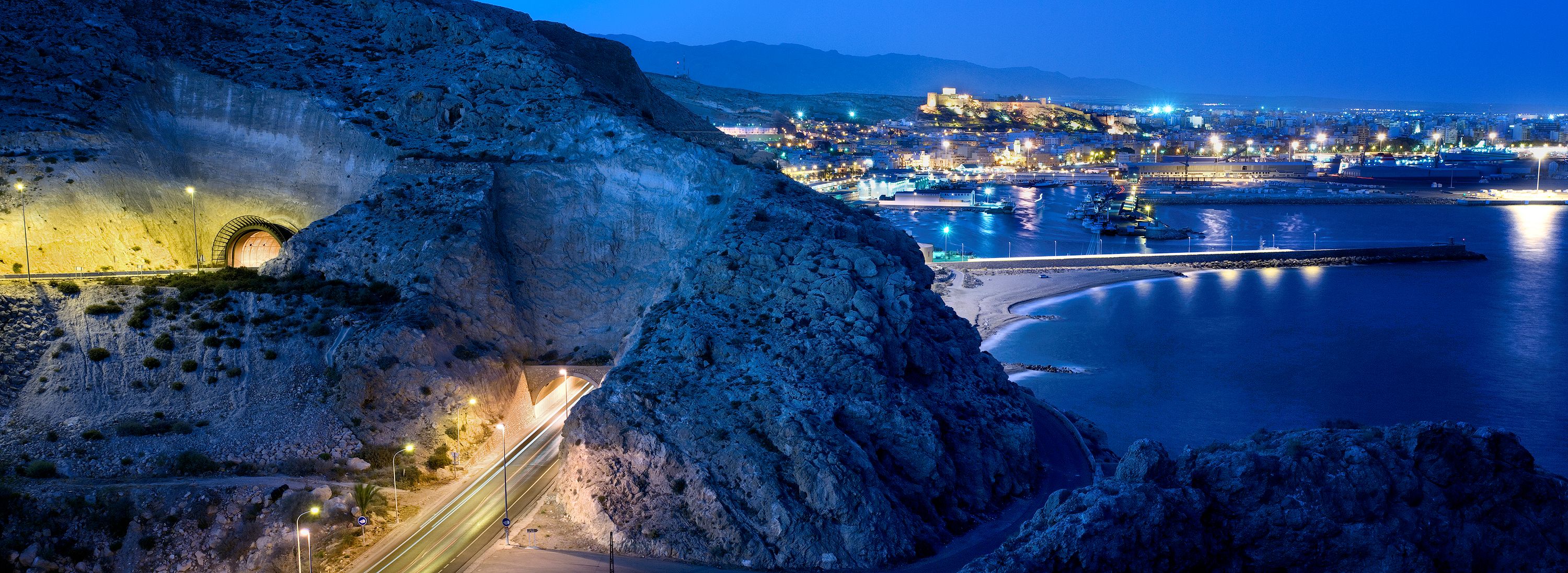 View of the city of Almería from the San Telmo Lighthouse, Spain