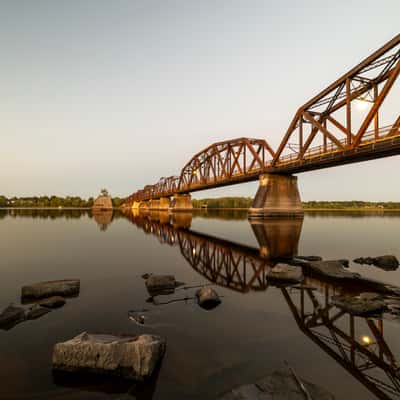 The Bill Thorpe Walking Bridge in Fredericton, Canada
