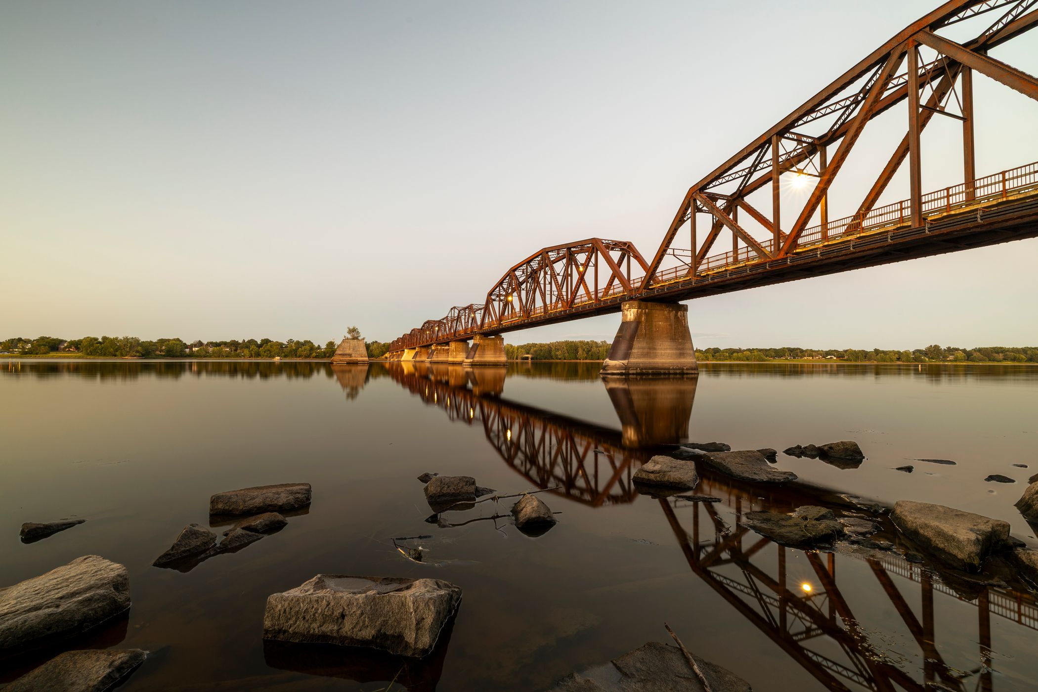 The Bill Thorpe Walking Bridge in Fredericton, Canada
