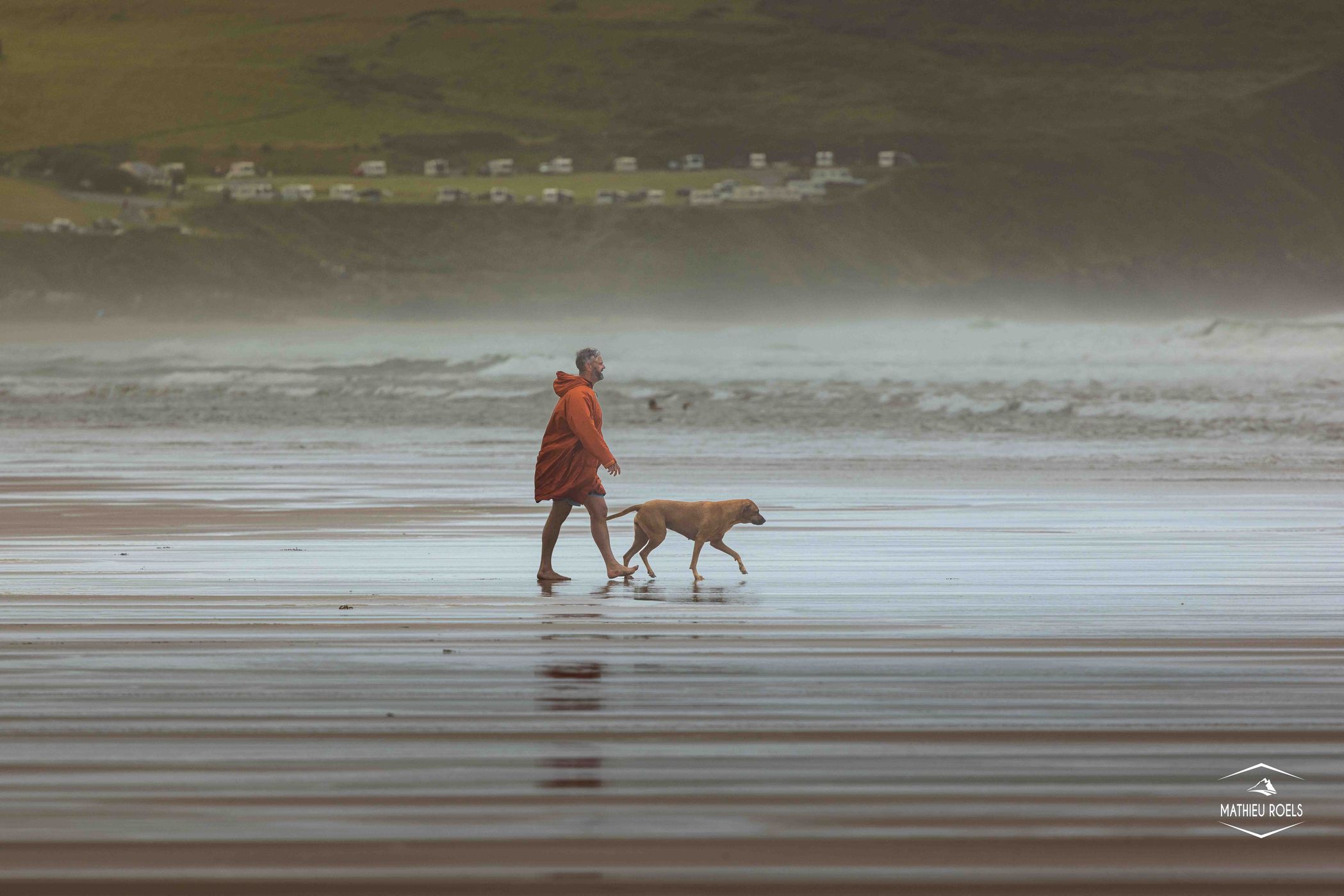 Windy beach, United Kingdom
