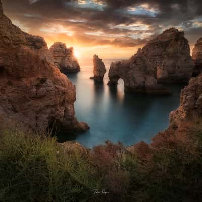 View from the Stairs on Ponta da Piedade, Lagos, Portugal