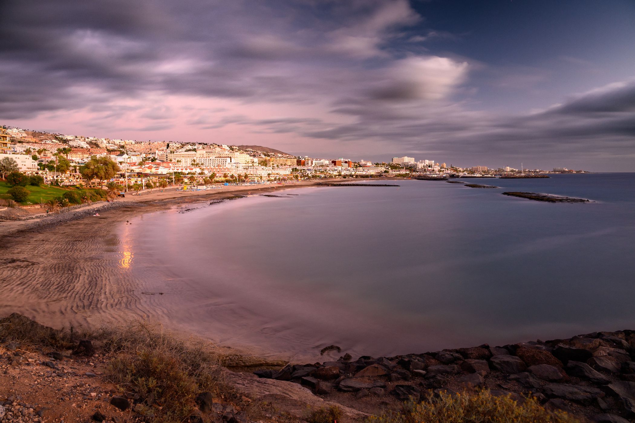 Fañabe Beach from Costa Adeje Beach View, Tenerife, Spain