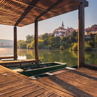 Boat station in Novo Mesto, Slovenia