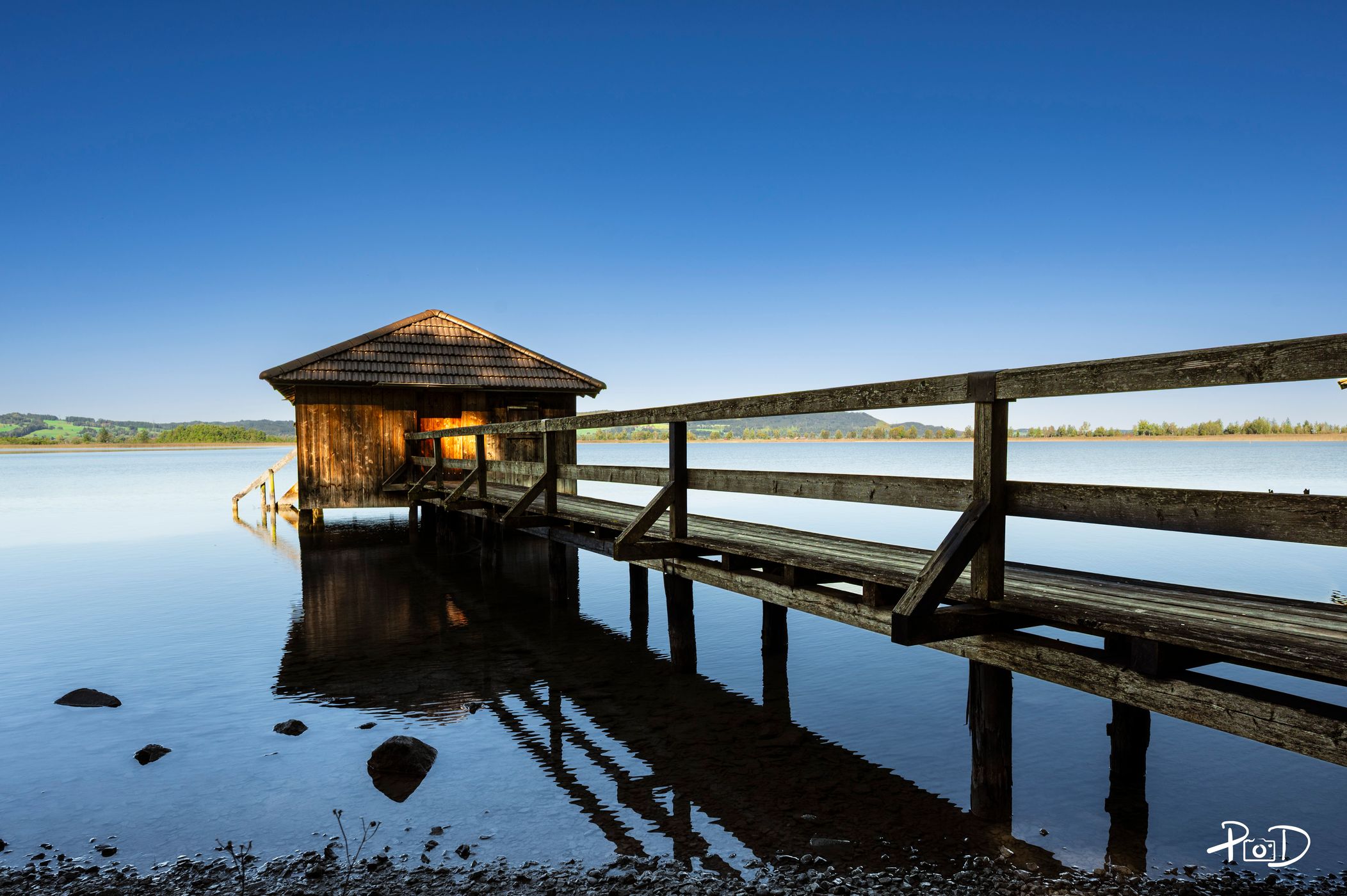 Boathouse at Kochelsee, Germany