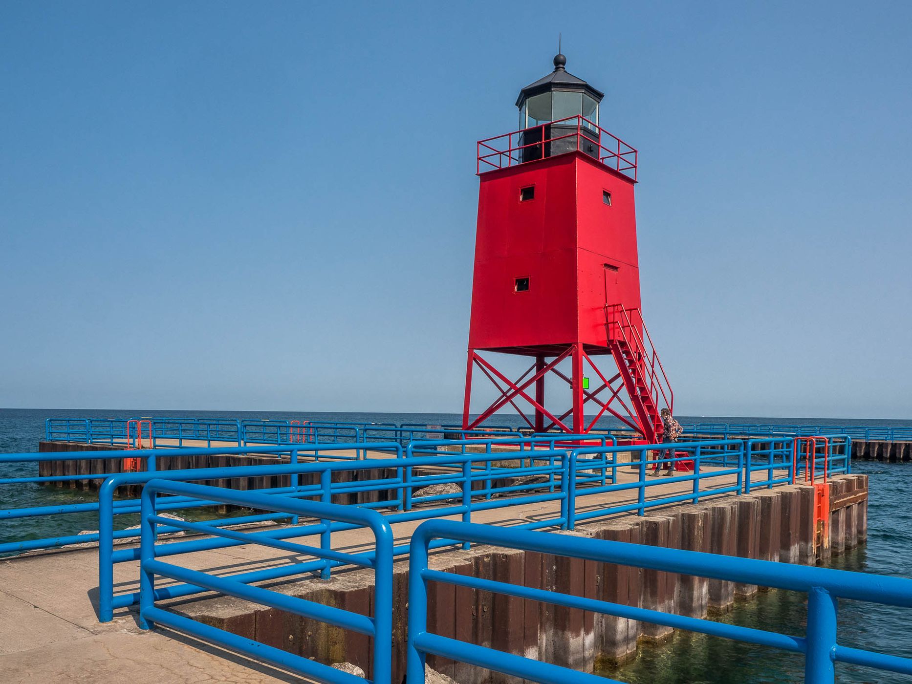 Charlevoix South Pier Lighthouse, Michigan, USA