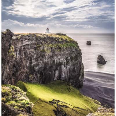 Dyrhólaey cliffs - view on lighthouse, Iceland