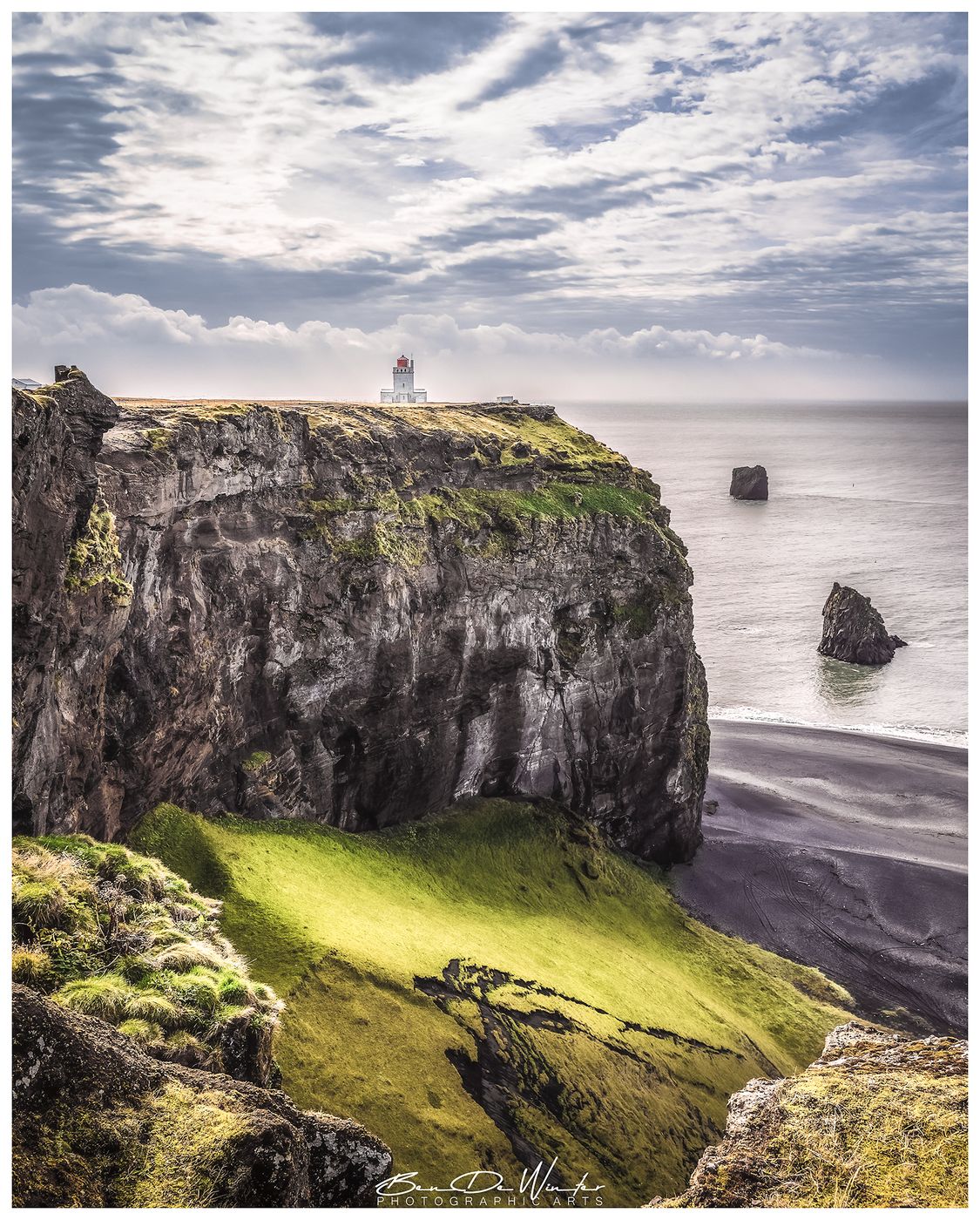 Dyrhólaey cliffs - view on lighthouse, Iceland