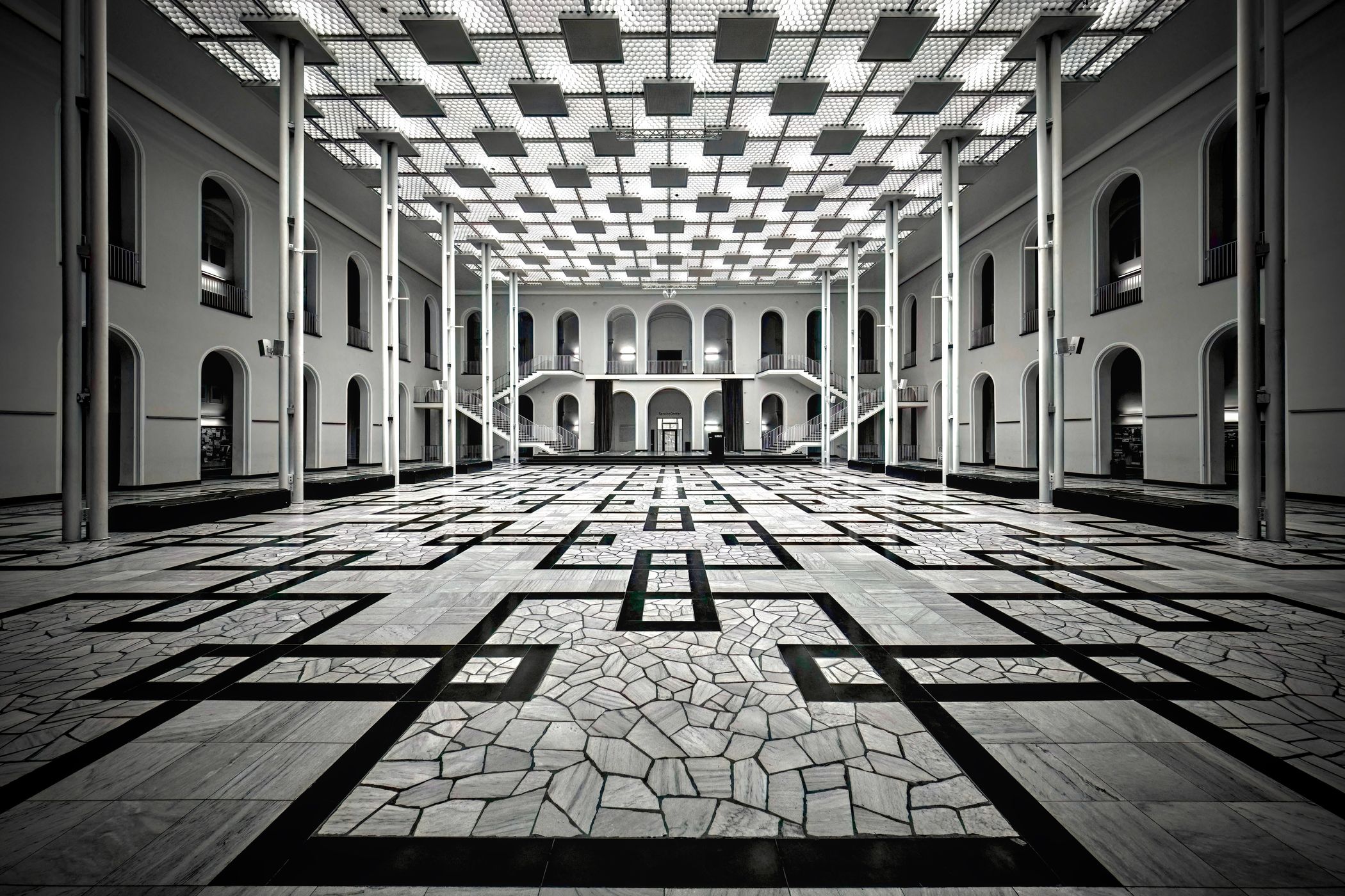 Entrance hall of the Leibniz University, Hanover, Germany