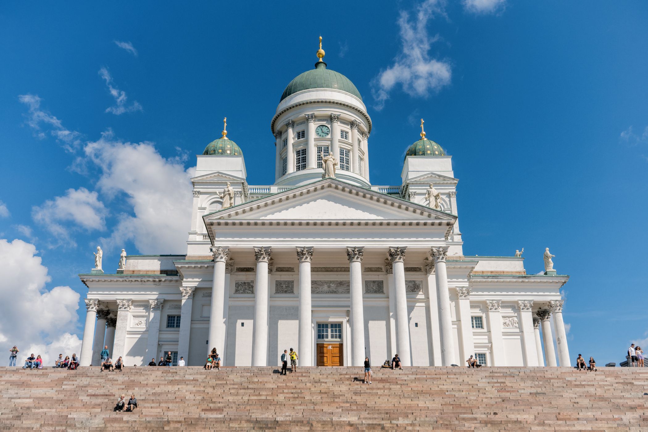 Front view of Helsinki Cathedral (Helsingin tuomiokirkko), Finland
