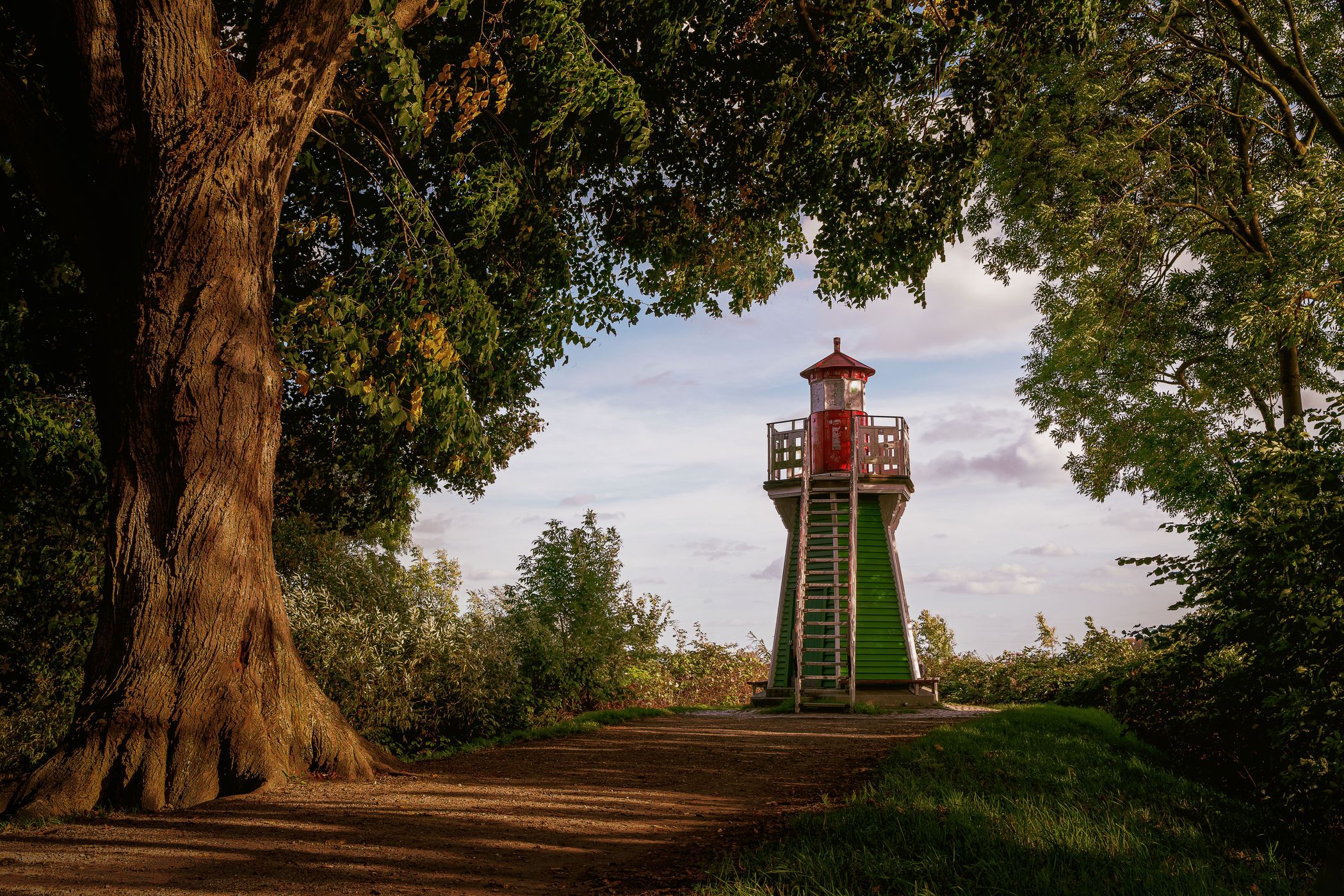 Lighthouse Bunthäuser Spitze, Hamburg, Germany