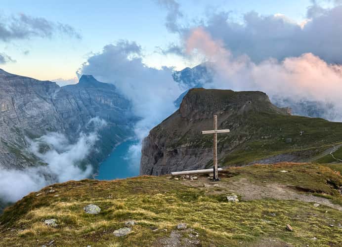 Limmernsee from above near Muttseehütte