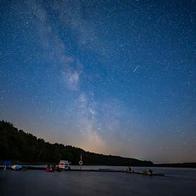 Milchstraße über dem Leppinsee, Germany
