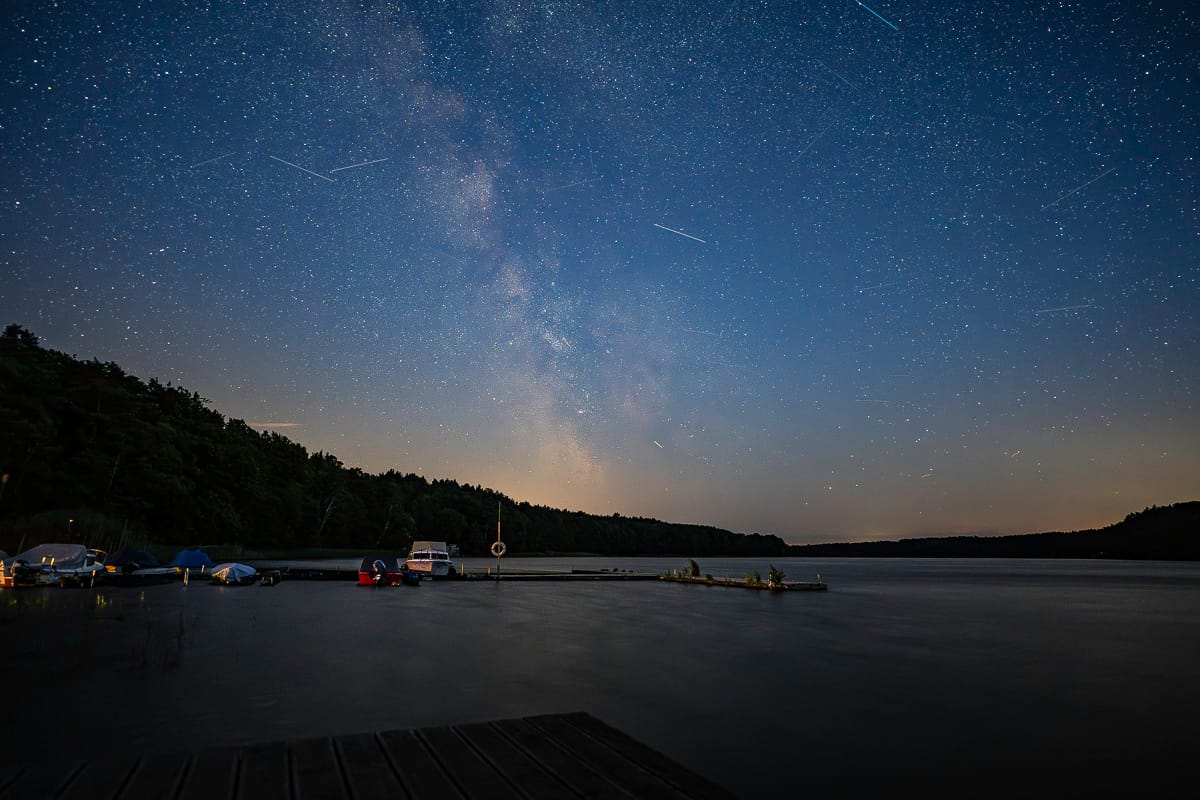 Milchstraße über dem Leppinsee, Germany