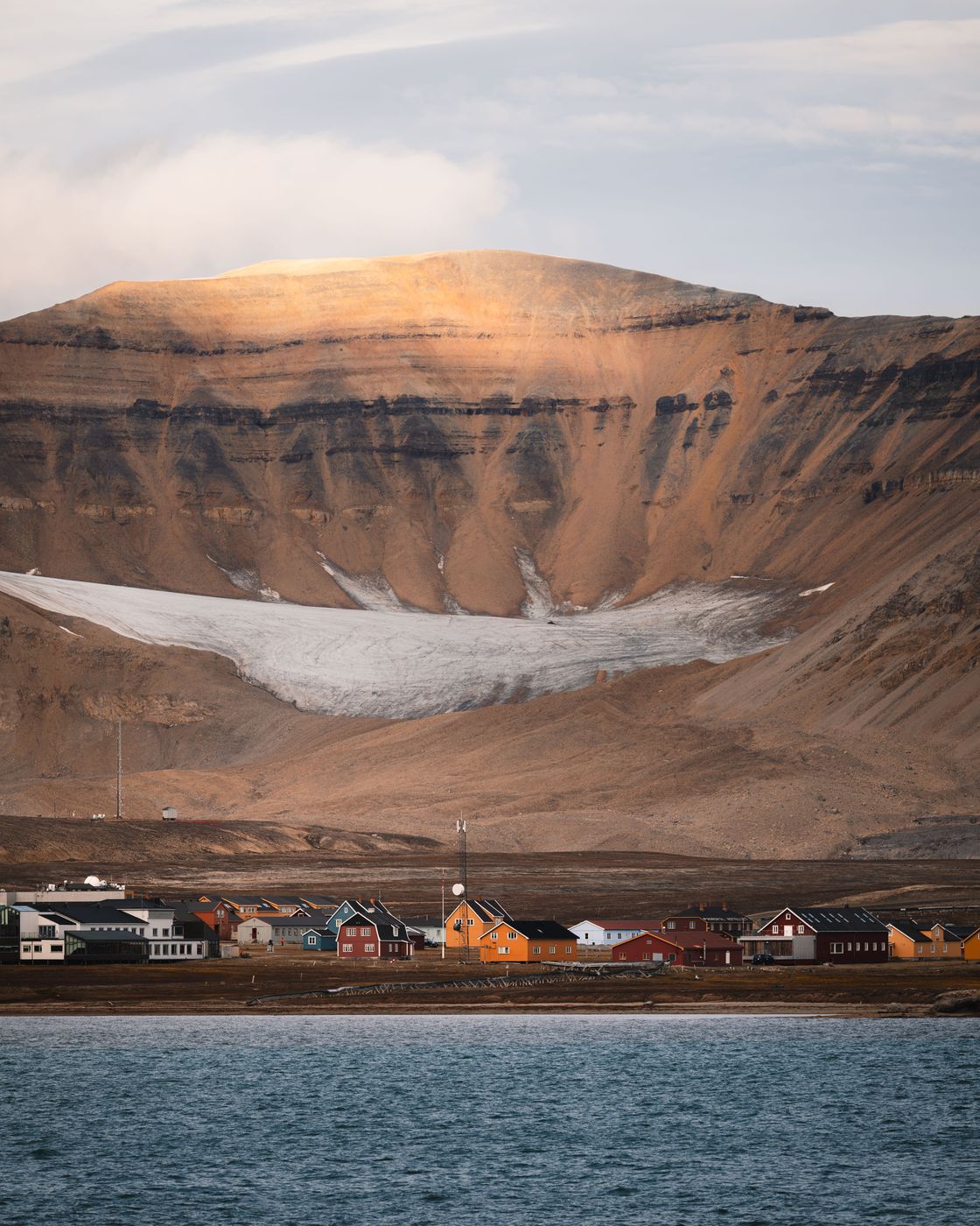 Ny Alesund (from water), Svalbard & Jan Mayen Islands