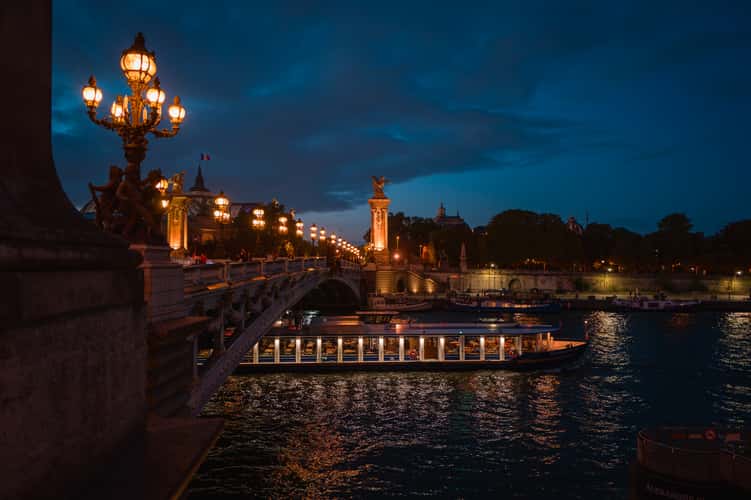 Paris at Night from Pont Alexandre III
