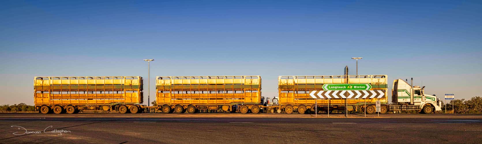 Road Train, Thomson River, Longreach, Queensland