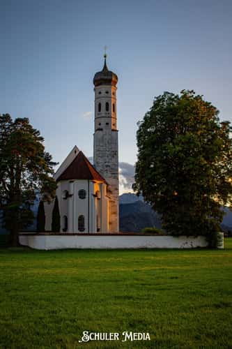 St. Coloman Church with Neuschwanstein, Bavaria